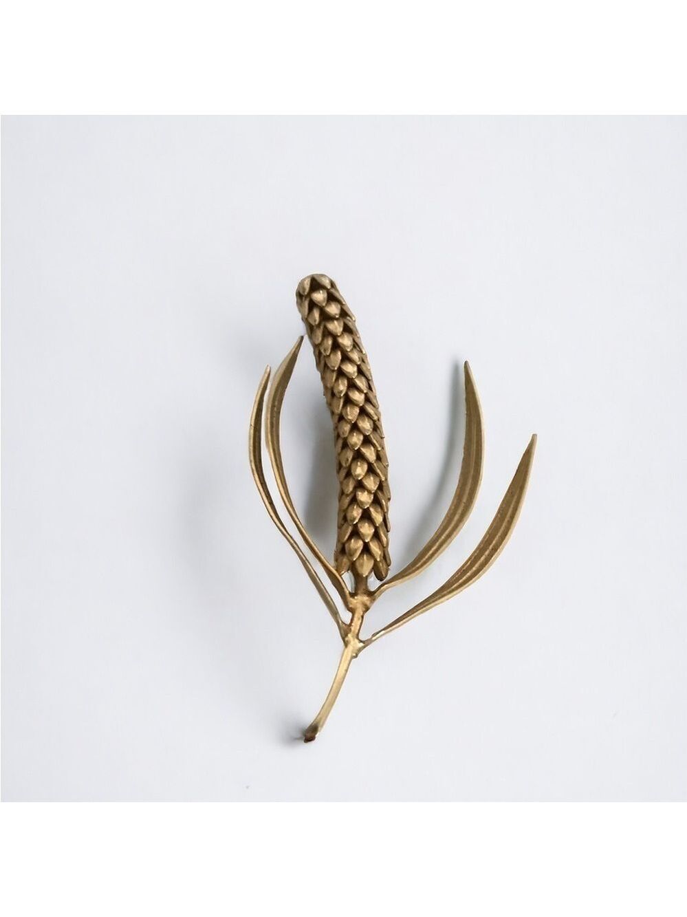 Vintage Brooch, Signed Giovanni  Stalk of Grain, Gold-tone, 3.5” Minimalist